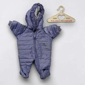 American Girl Doll Snowsuit Purple Winter Outfit with Hanger